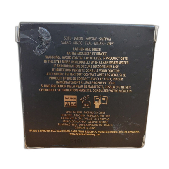 Baylis & Harding England For Him Men’s Black Pepper Ginseng Soap Savon 5.2 oz - Picture 2 of 3